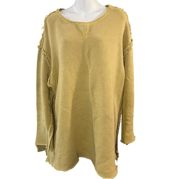 Free People Tops - Free People Oversized Raw Edge Sweatshirt
